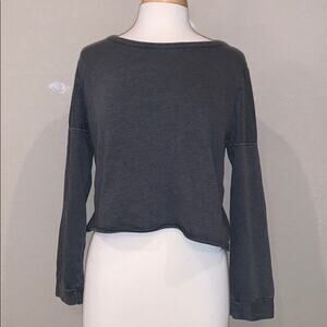 Melrose and Market Gray Long Sleeve Top